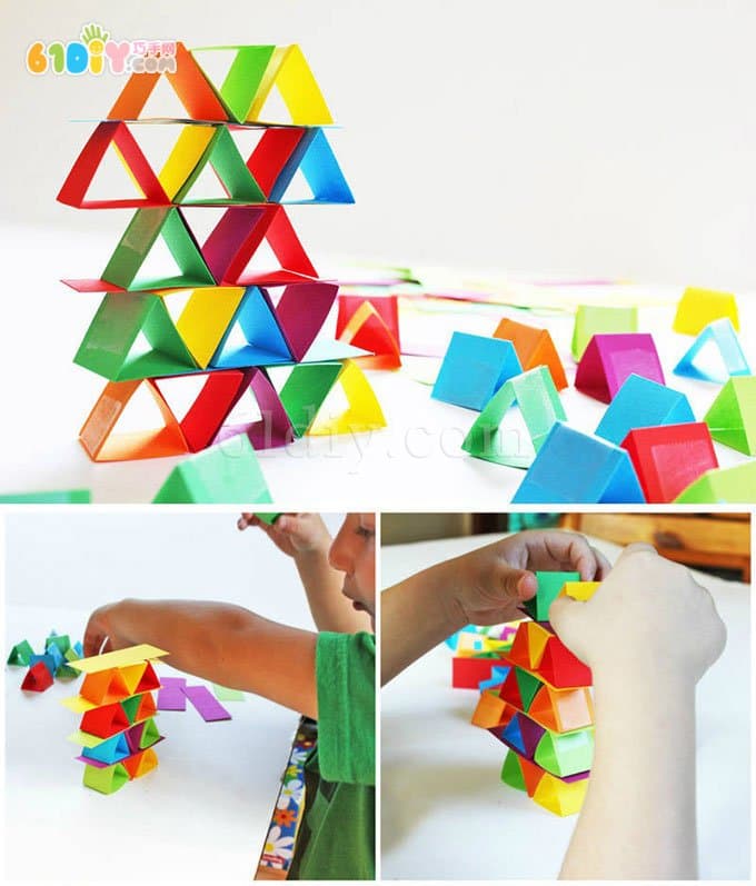 Cardboard handmade homemade building blocks toys