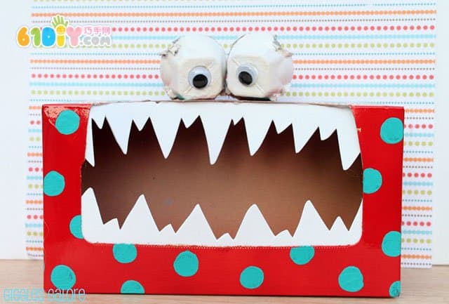 Creative children's production tissue box DIY monster