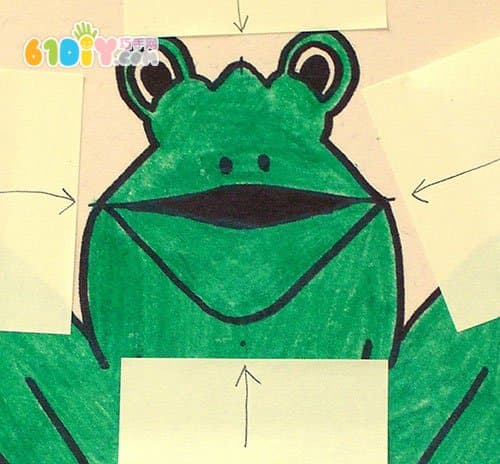 Open mouth frog card DIY production