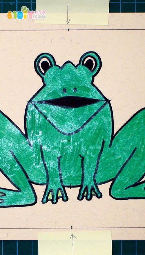 Open mouth frog card DIY production