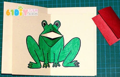 Open mouth frog card DIY production