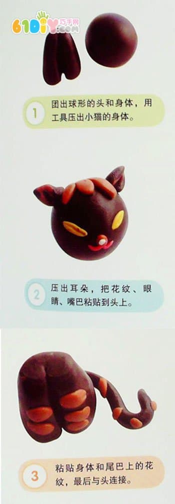 Kitten clay tutorial
