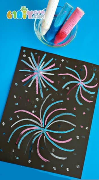 Teach baby to draw new year fireworks