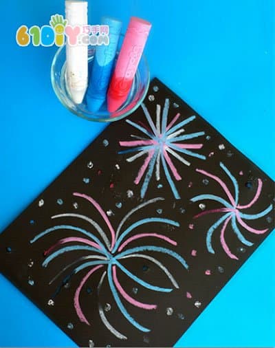 Teach baby to draw new year fireworks