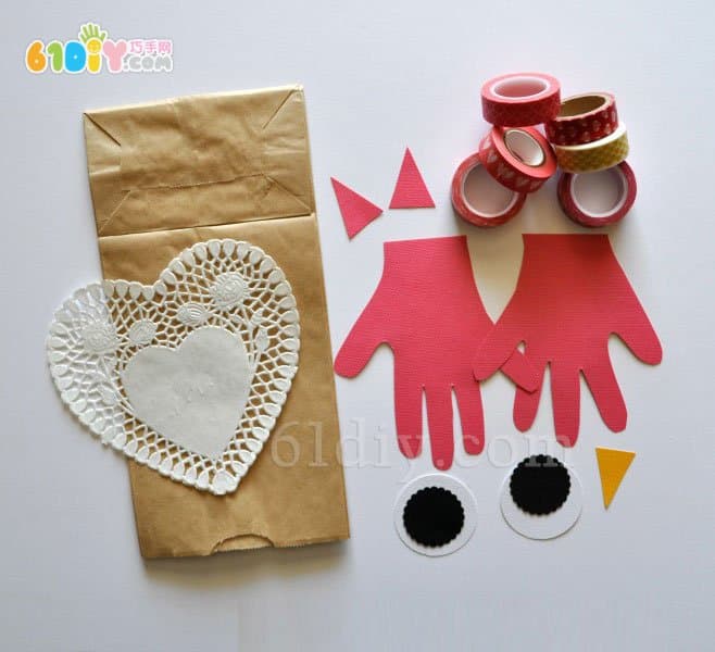 Creative handmade owl paper bag hand puppet