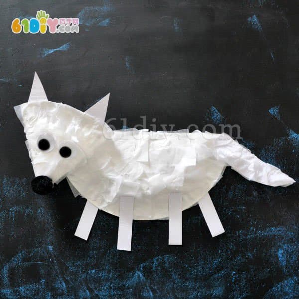 Handmade Paper Tray Arctic Fox Craft