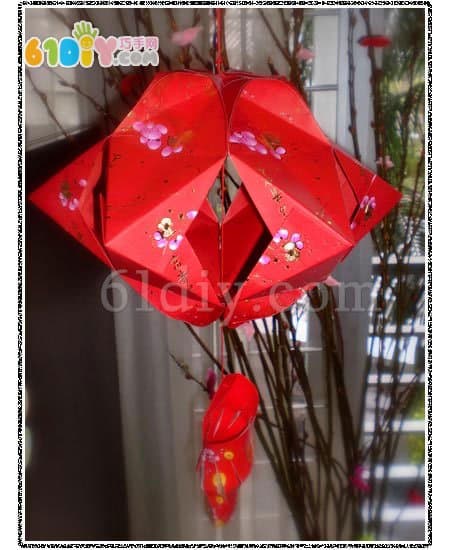 New Year DIY red envelope making process of lanterns