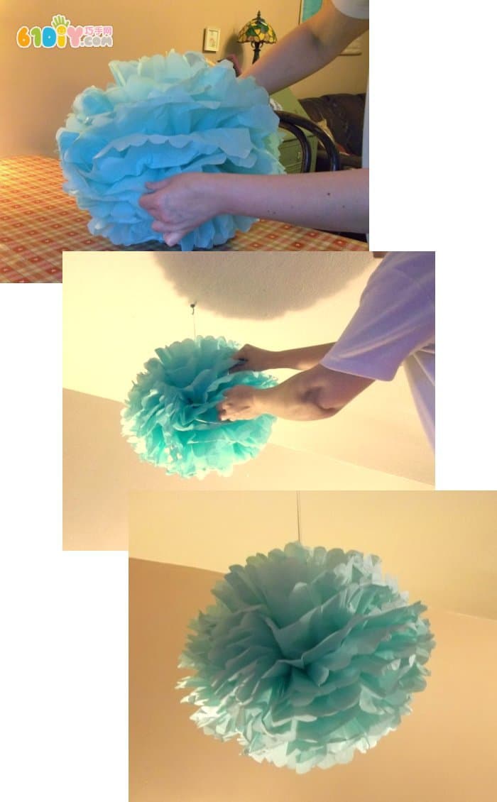 Holiday decoration, paper flower ball making method