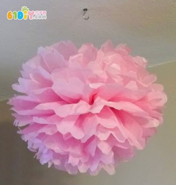 Holiday decoration, paper flower ball making method