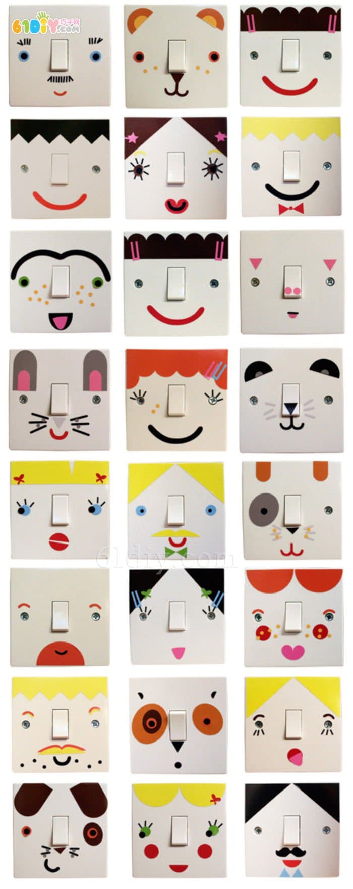 Creative life, interesting switch stickers