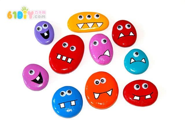Cute stone monster painting