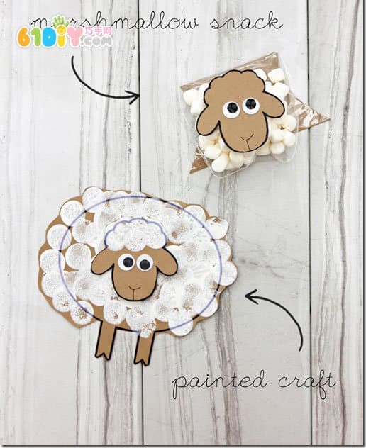 Two simple lambs handmade