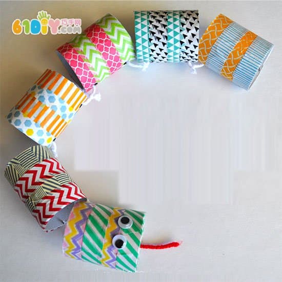 Color Tape Paper Core Handmade Small Flower Snake