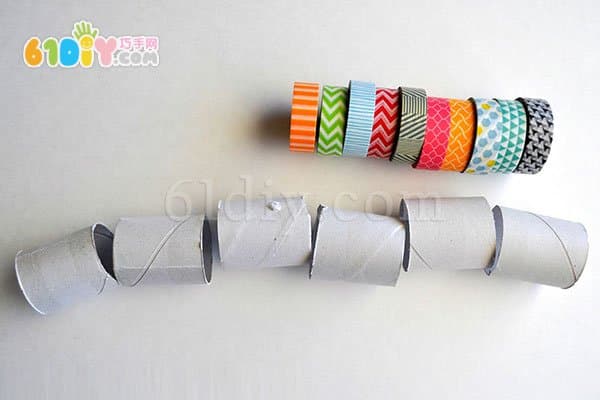 Color Tape Paper Core Handmade Small Flower Snake