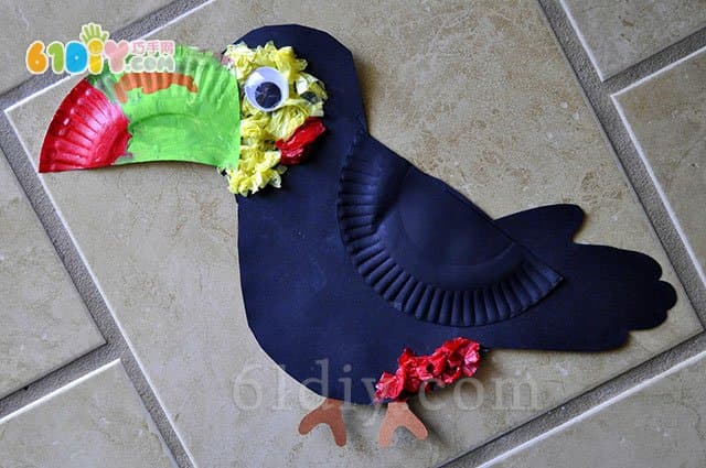 Creative paper plate handmade beautiful toucan