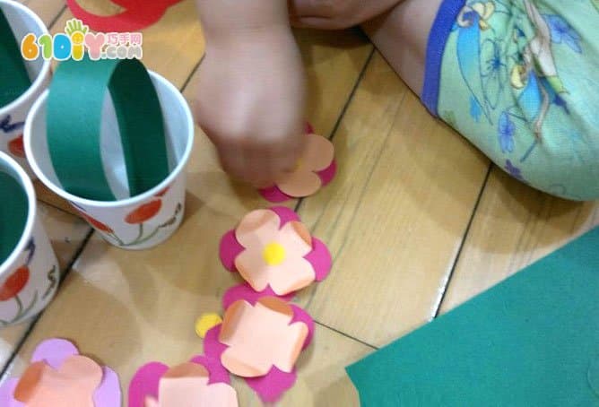 Women's Day gift making simple paper cup flower pot