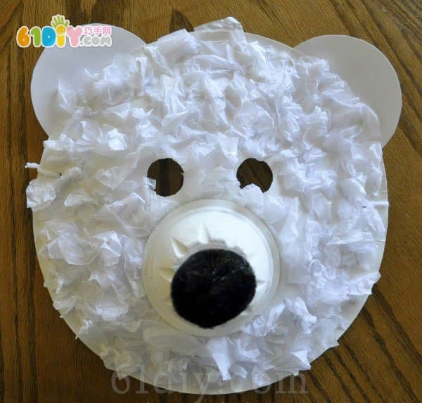 Tray creative handmade three-dimensional polar bear mask