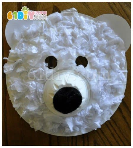 Tray creative handmade three-dimensional polar bear mask