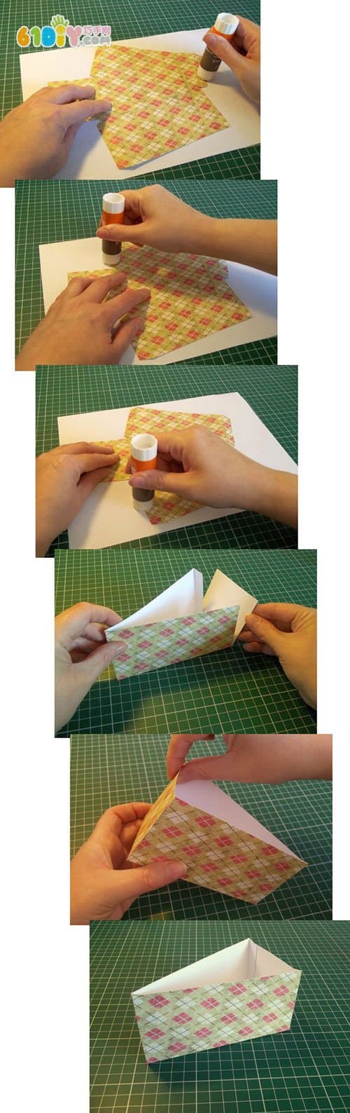 Triangle cake shaped carton making process