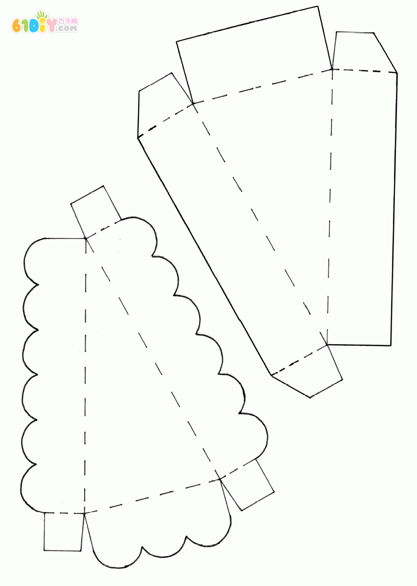 Triangle cake shaped carton making process