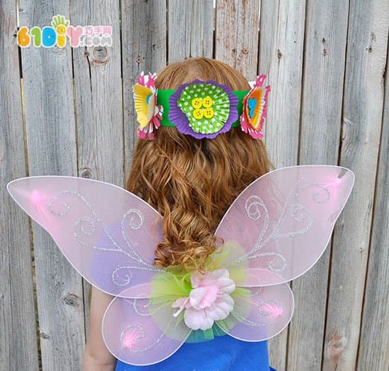 Cake paper creative spring wreath headgear