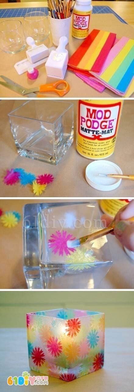 Handmade Romantic Flower Candle Holder