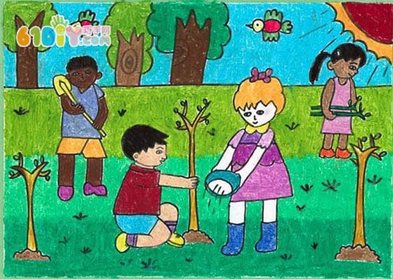 Arbor Day Children's Paintings