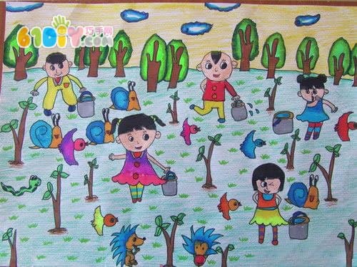 Arbor Day Children's Paintings
