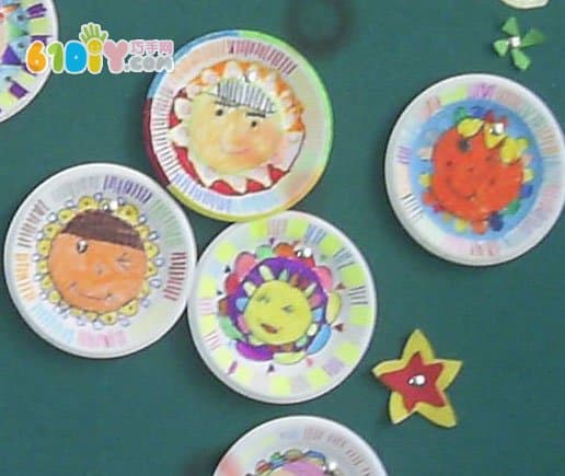 Children's paper painting handmade works