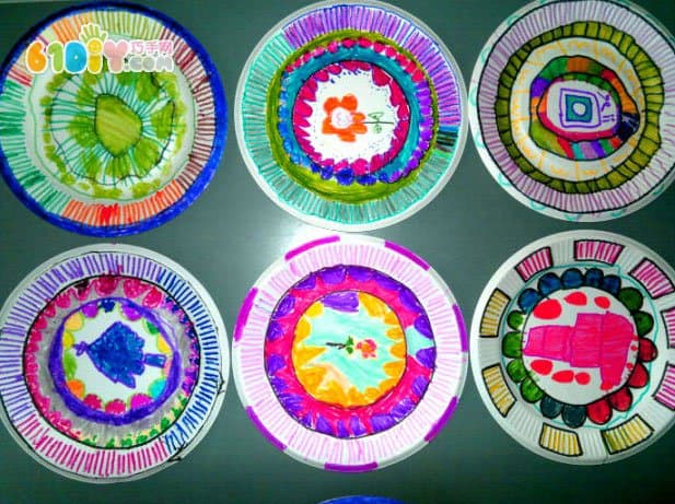 Children's Paper Plate Painting DIY Craft