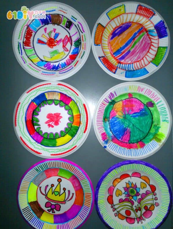 Children's Paper Plate Painting DIY Craft