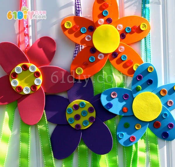 Children's Spring DIY Sponge Paper Flowers