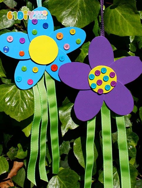 Children's Spring DIY Sponge Paper Flowers