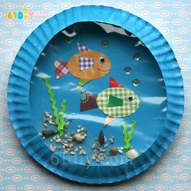 Creative paper tray DIY beautiful fish tank