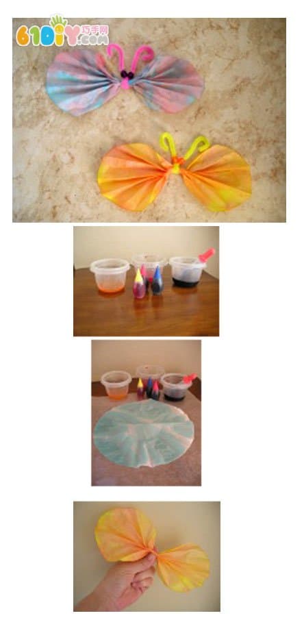 Children's handmade simple paper butterfly