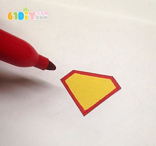 Roll paper tube creative DIY cute version Superman