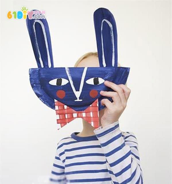 Children's DIY paper tray making rabbit bag