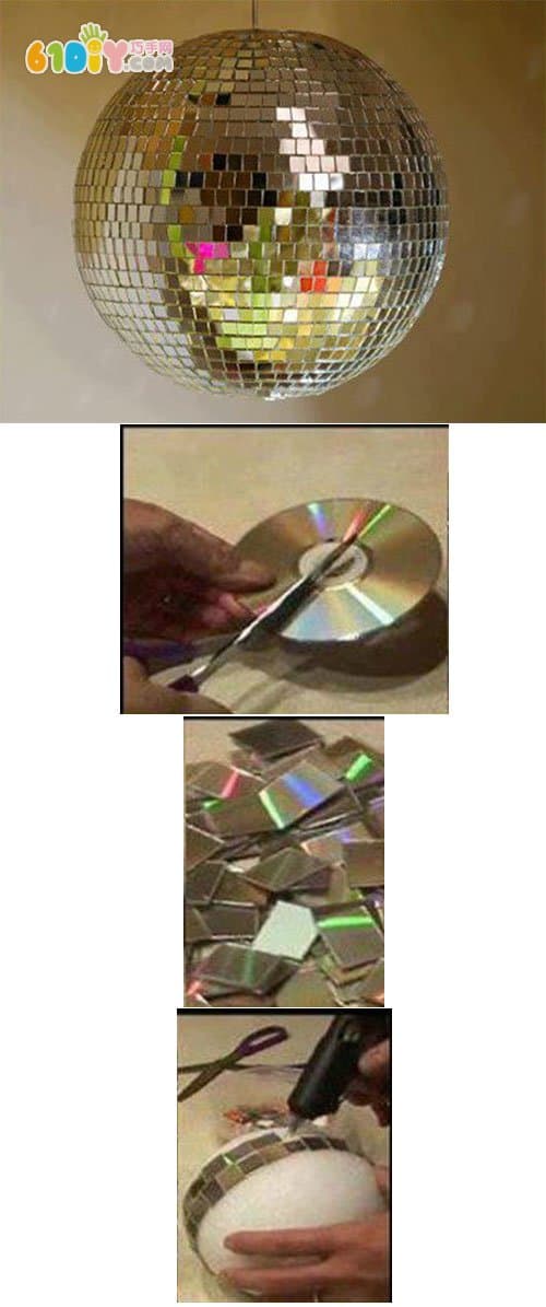 DIY Christmas Ball Ornament from CD