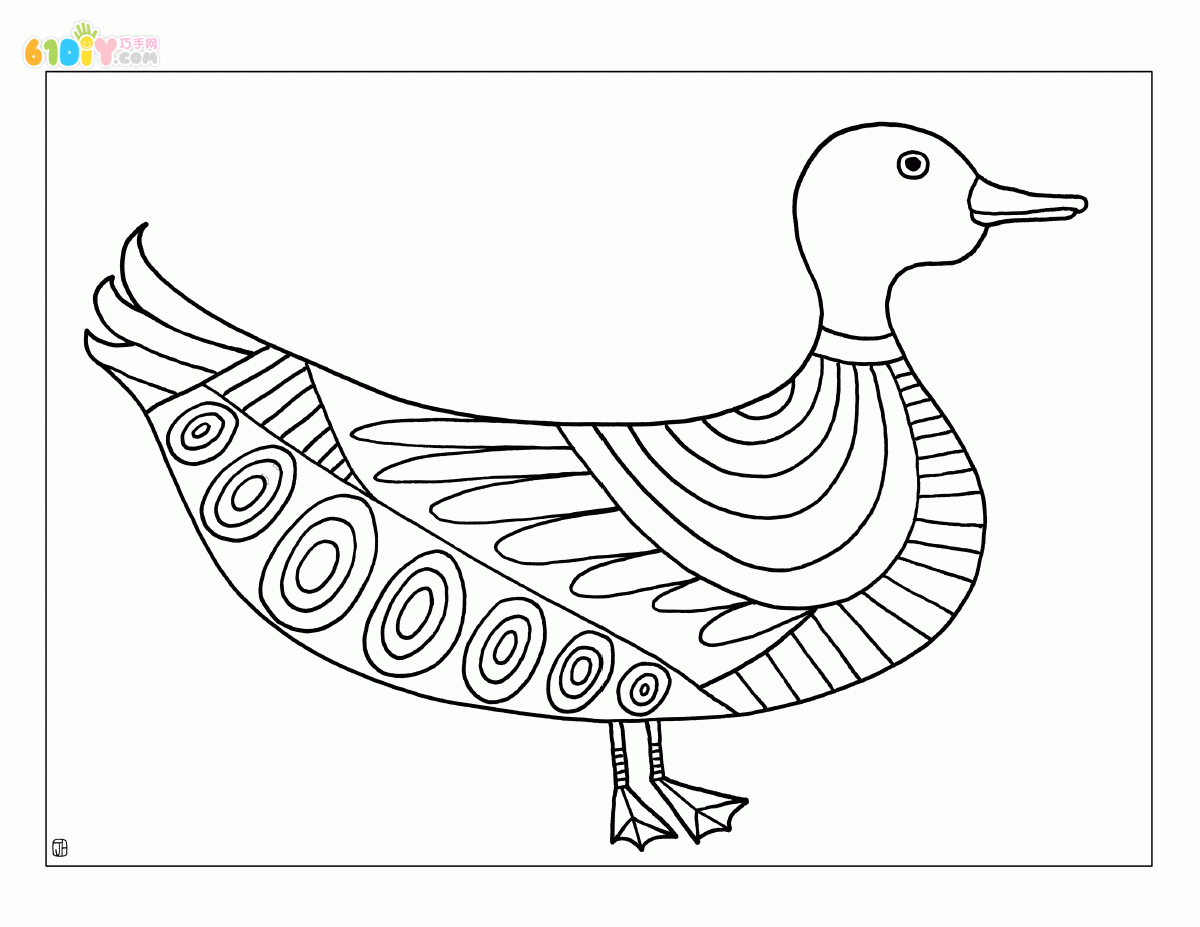 Duck coloring chart