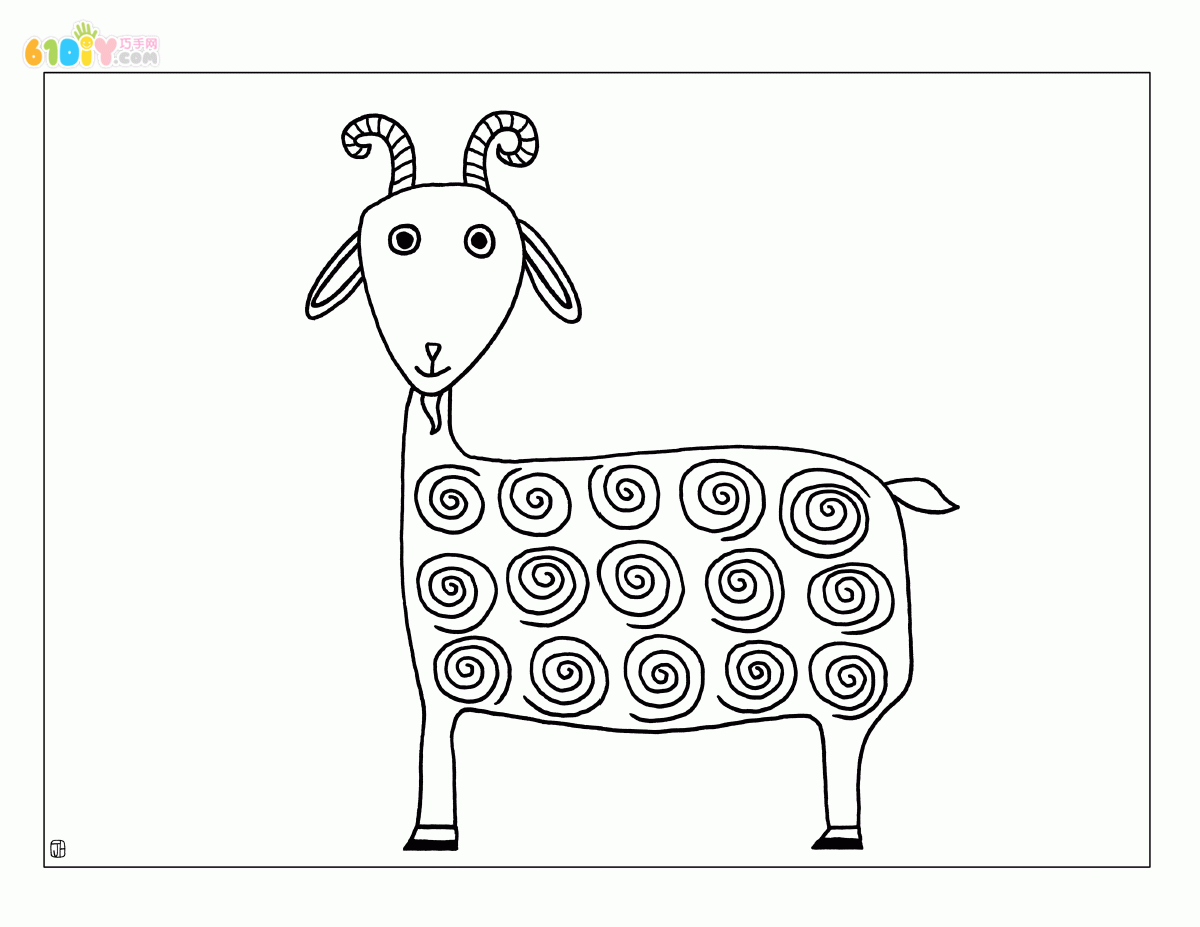 Lamb coloring chart