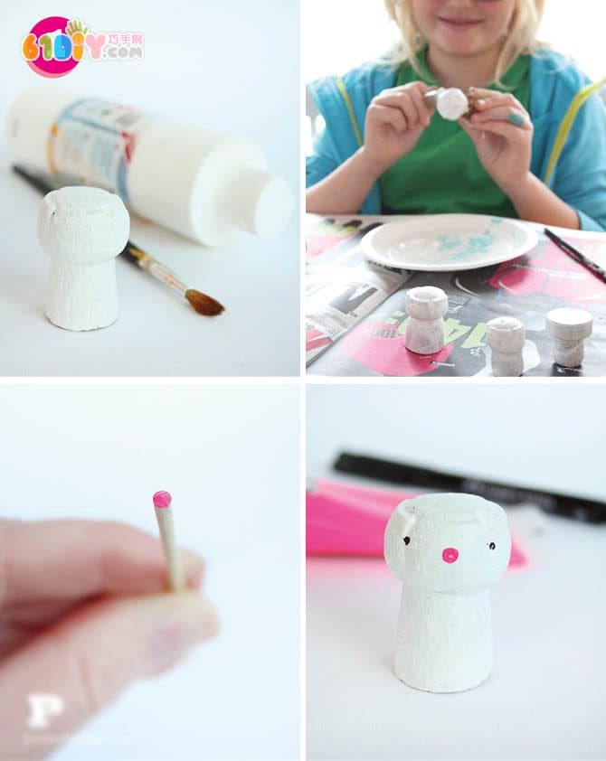 Easter Children's Handmade Wine Bottle Stopper DIY Bunny