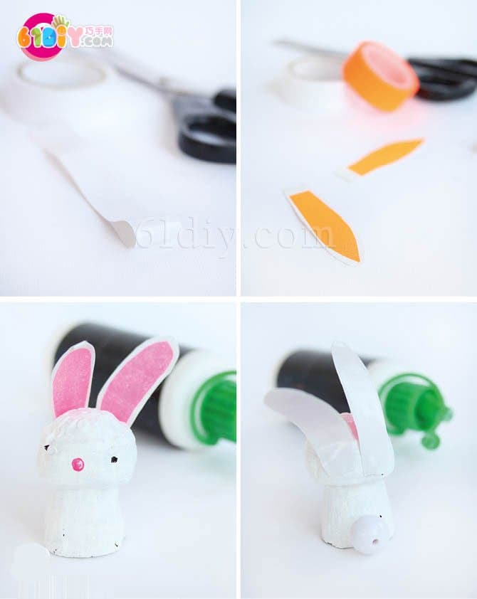 Easter Children's Handmade Wine Bottle Stopper DIY Bunny