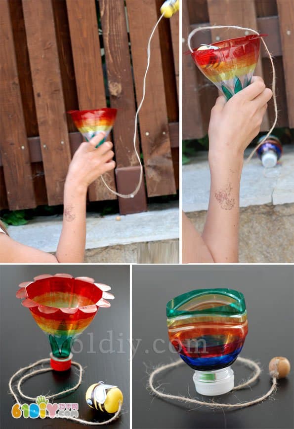 Creative throwing ball toy making bees and flowers