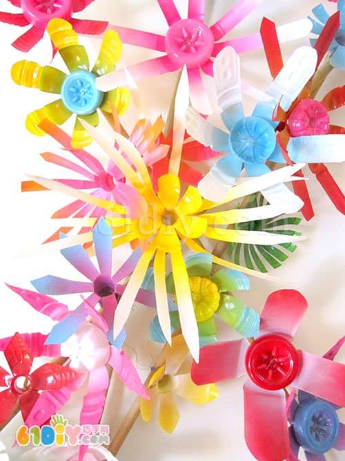 Beverage bottle DIY making flowers