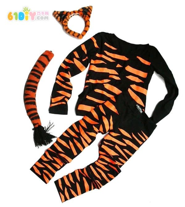 Homemade Kindergarten Plays Props Tiger Clothes