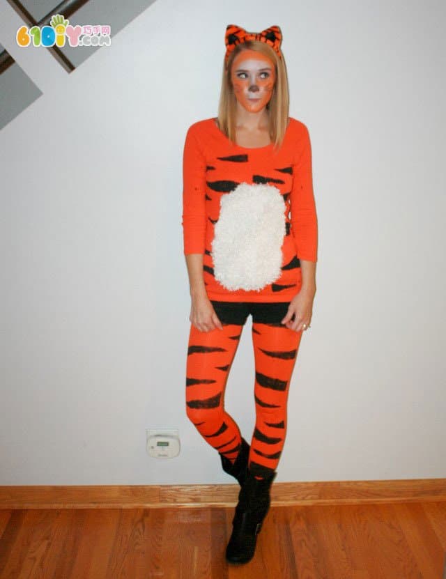 Homemade tiger costume