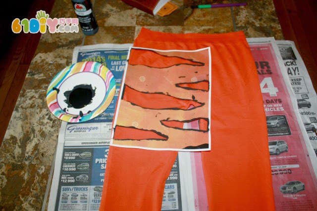 Homemade tiger costume