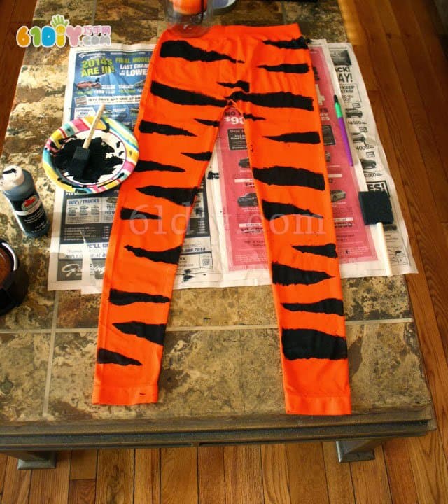 Homemade tiger costume