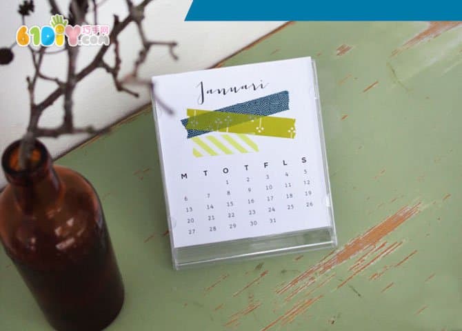 CD case and tape DIY production desk calendar