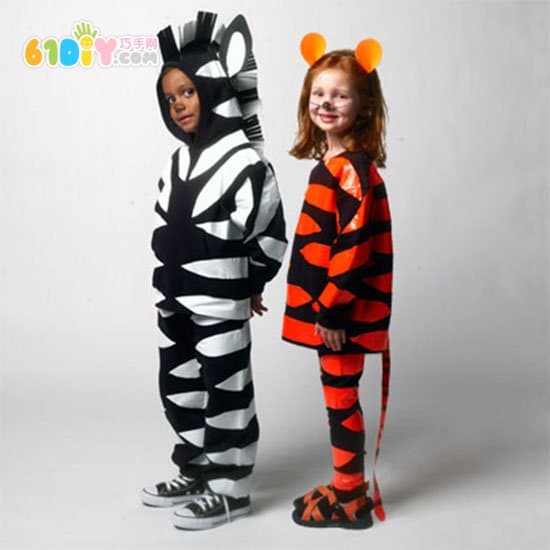 Homemade Kindergarten Plays Items Tiger Costumes